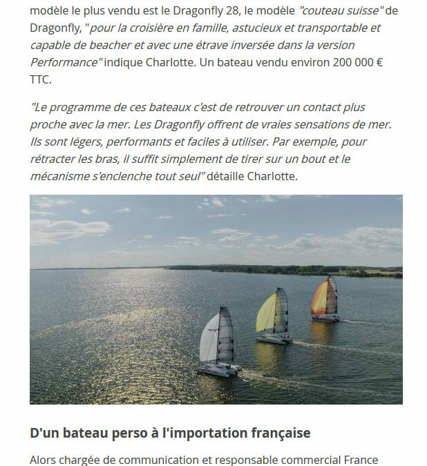 Dragonfly, un nouvel importateur français pour les trimarans repliables