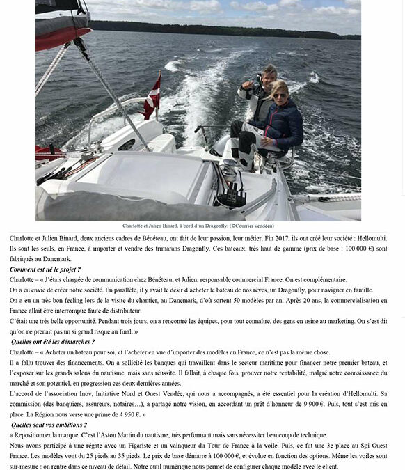 Un couple challandais unique importateur de bateau en France